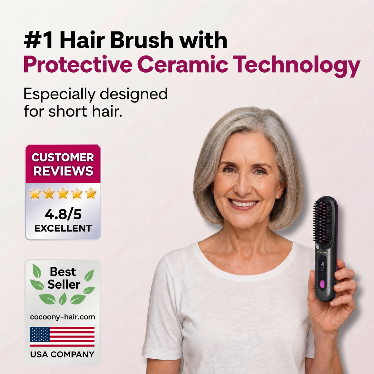 SilkGlide™ Cordless Straightening Brush
